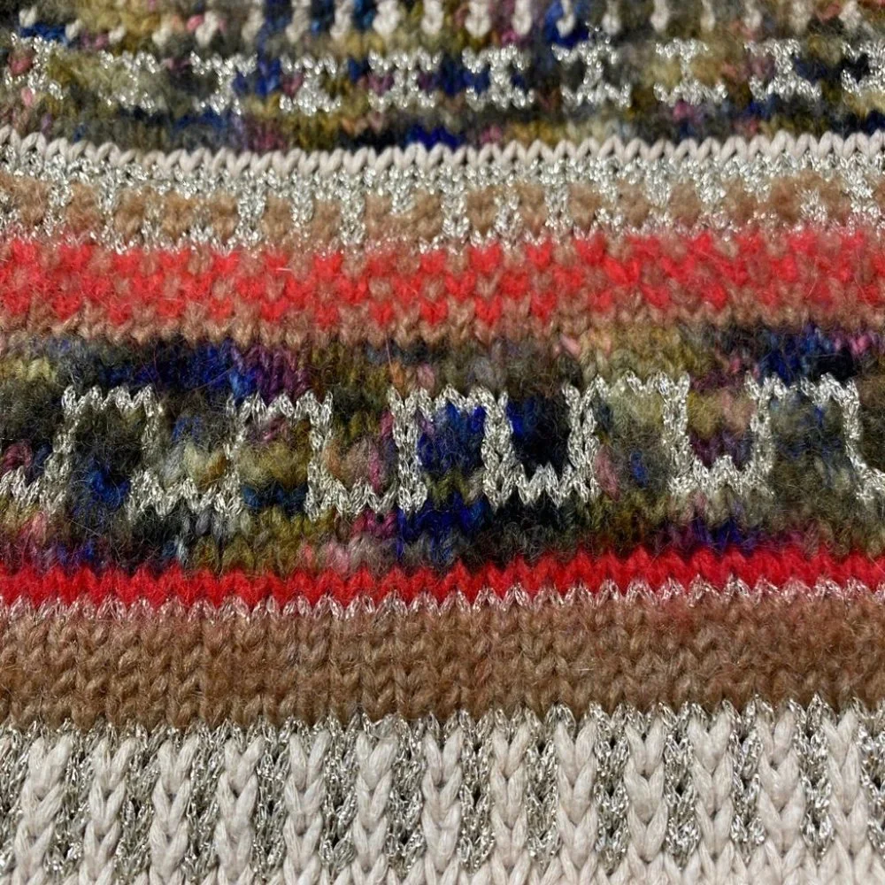 Juicy Couture Long Scarf Brown Cream Red One Size - Picture 7 of 9